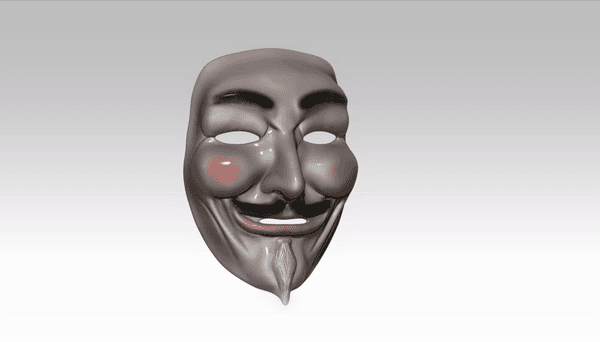 V for Vendetta mask 3d model