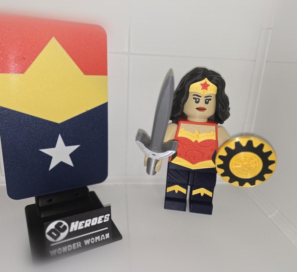 Wonder Woman Multicolor Nameplate 3d model