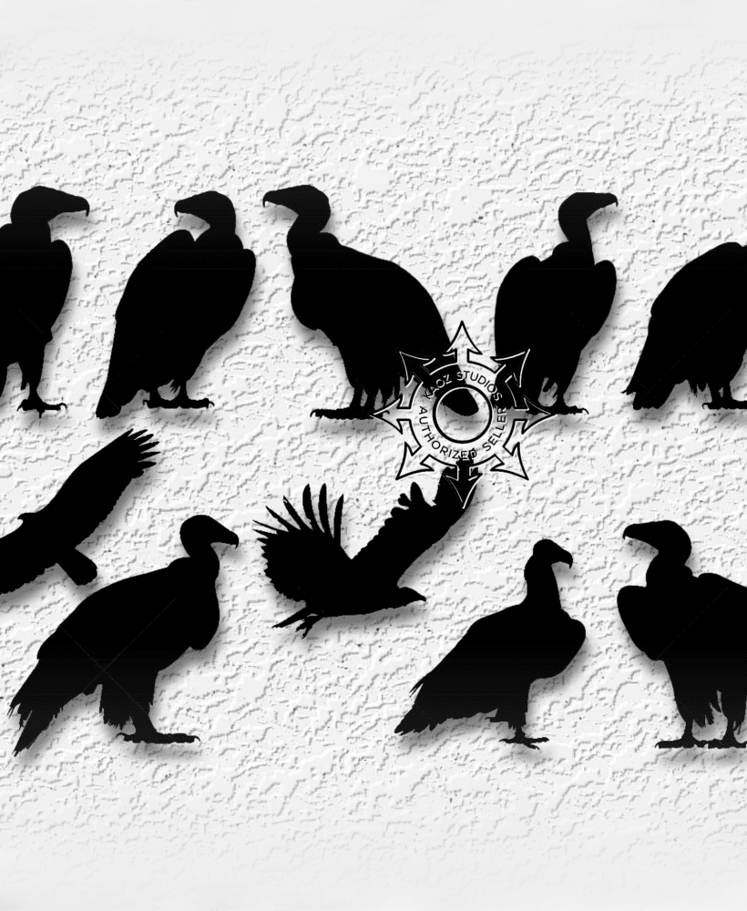 VULTURE COLLECTION 10 Pack of Halloween Decor wall art 3d model