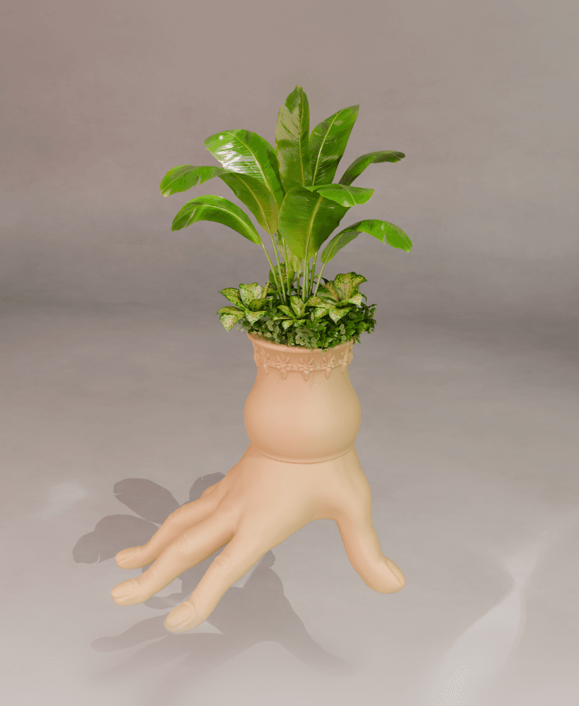 Finger Flower Pot 3d model