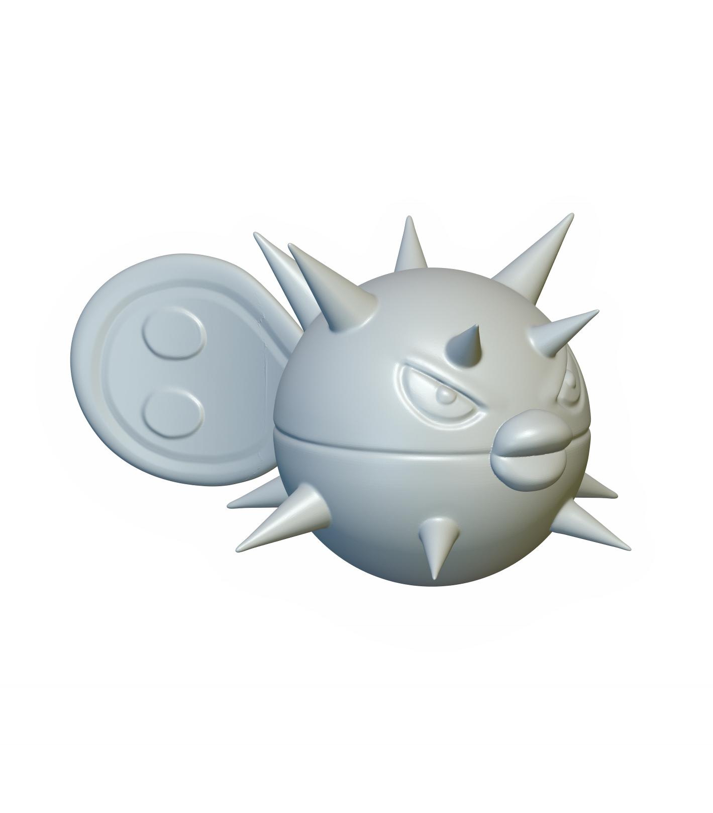 Pokemon Qwilfish #211 - Optimized for 3D Printing 3d model