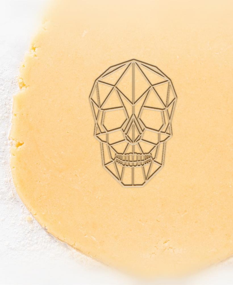 Geometric Skull Cookie Cutter, Biscuit Cutter 3d model