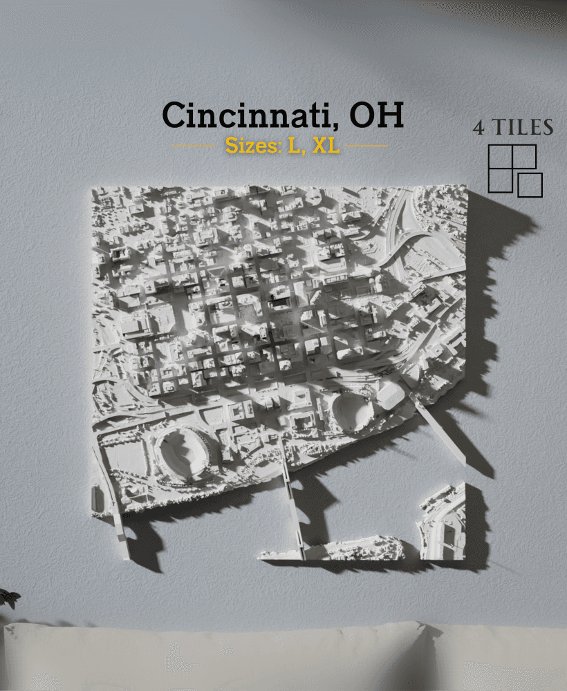 Cincinnati, OH - Large & Extra Large 3d model