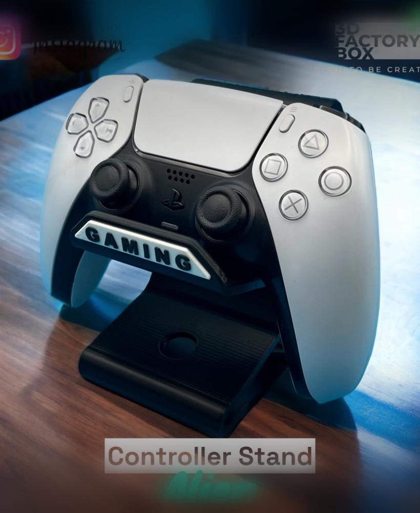 Universal Controller Stand - Inspired by "Alienware" - Print in Place 3d model