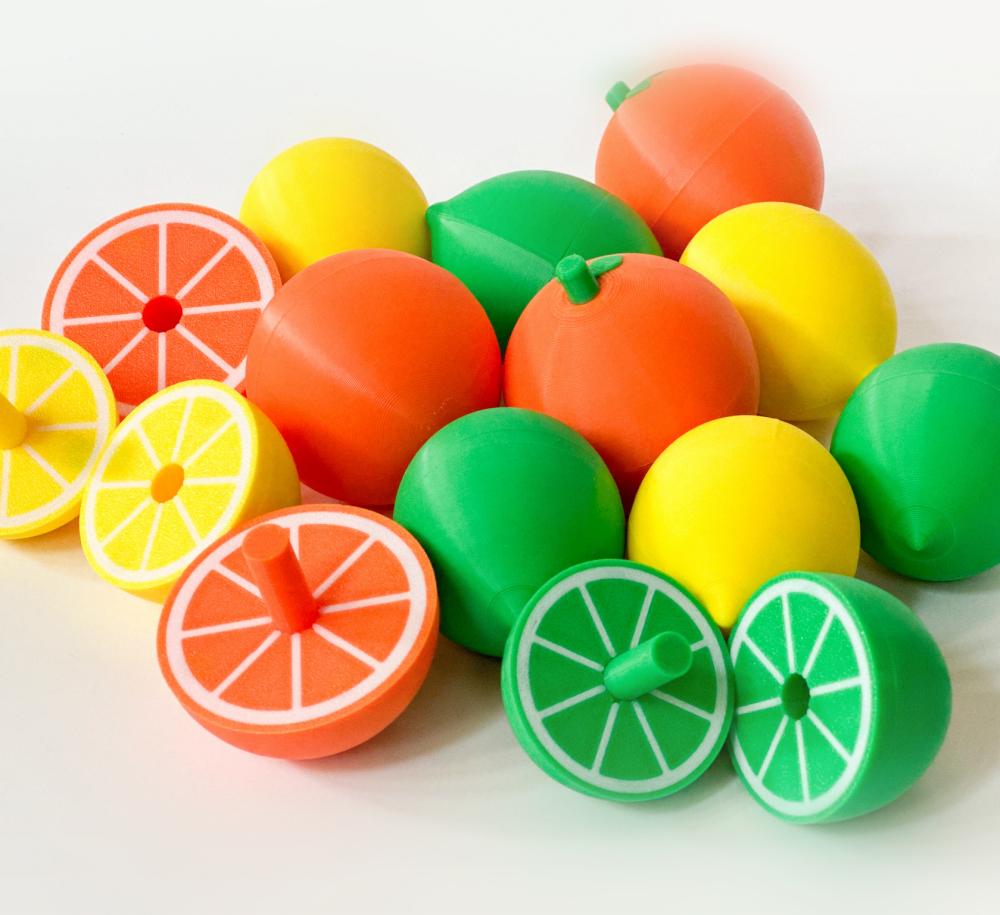 Clicky Citrus Spinners (2-in-1 Fidget Toys) 3d model