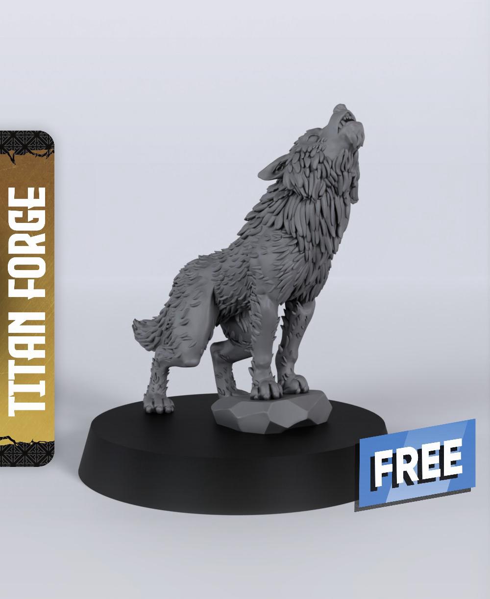 Wolf E - With Free Dragon Warhammer - 5e DnD Inspired for RPG and Wargamers 3d model