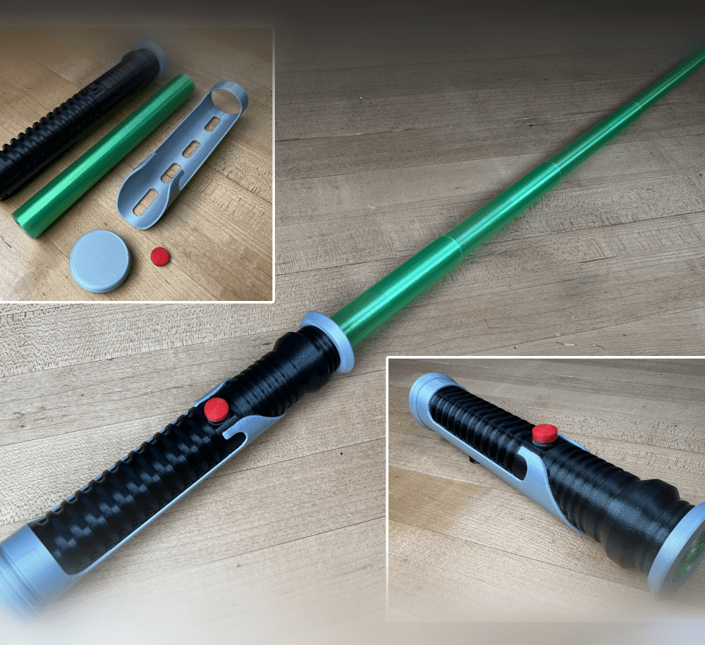 Qui-Gon's Multi-Part Collapsing Lightsaber 3d model