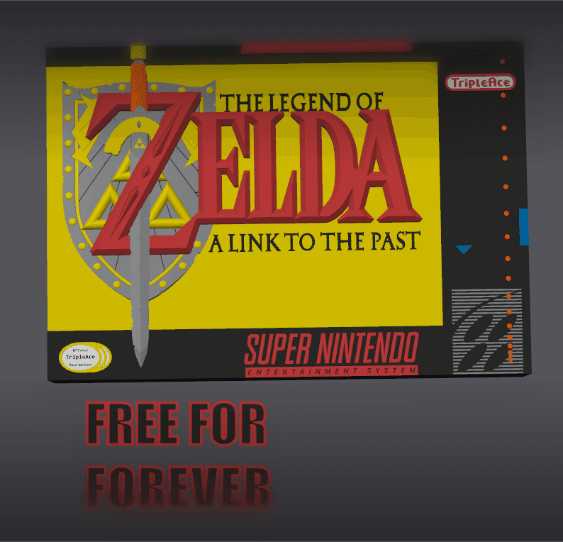 "The Legend of Zelda: A Link to the Past" Cartridge Display 3d model