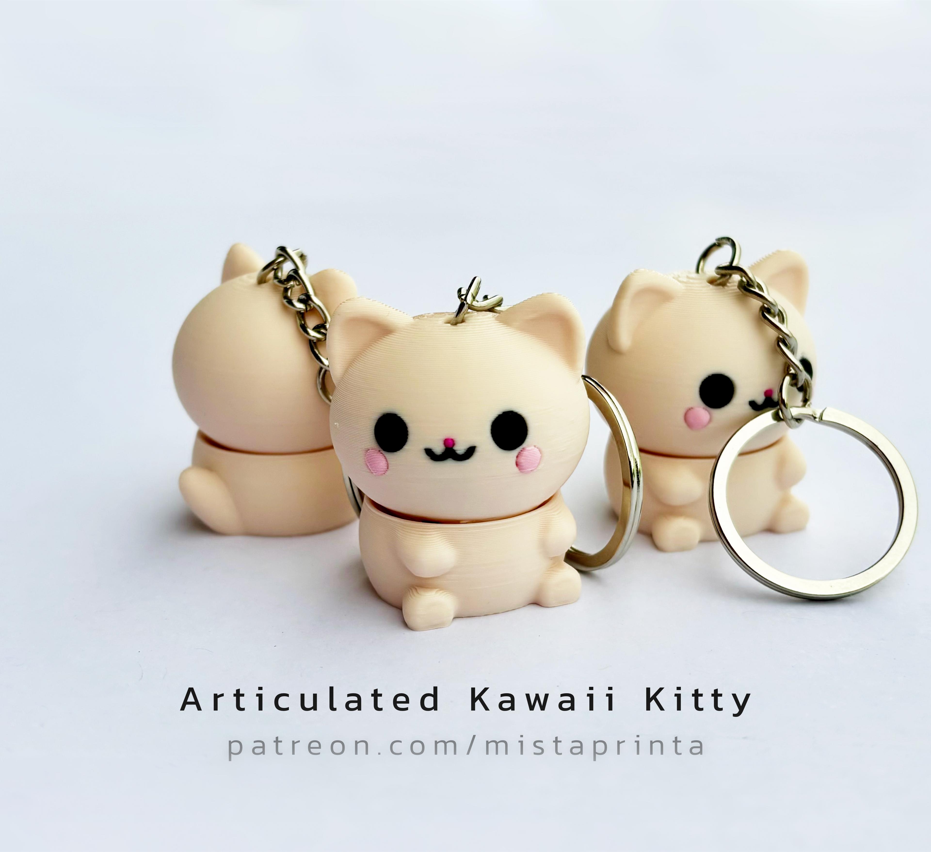 Articulated Kawaii Kitty 3d model