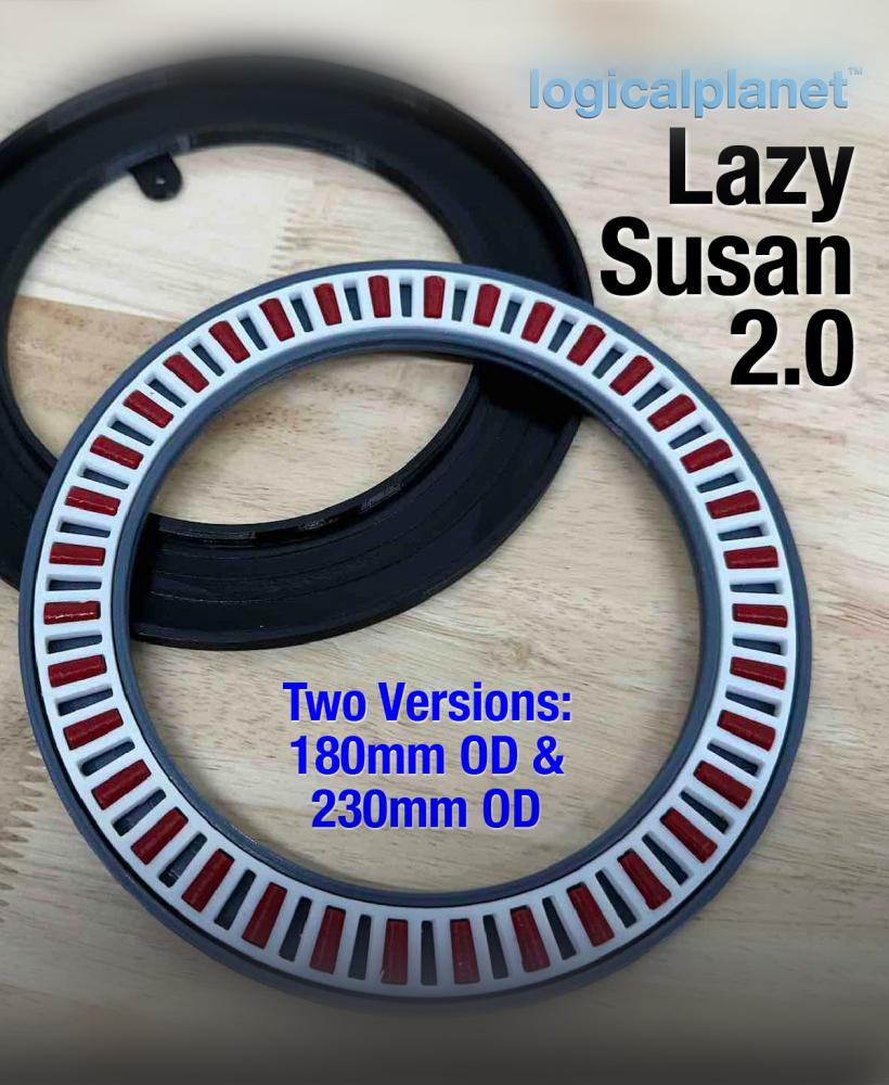 Lazy Susan Mechanism 2.0 (Conical Bearings) 3d model