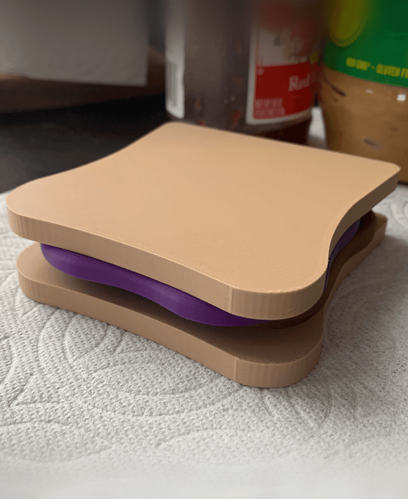 PB&J Coaster Set 3d model