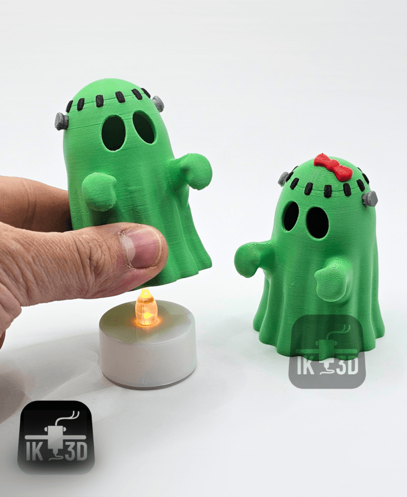 Mr and Mrs Frankenstein Ghost Candle Holder / 3MF Included 3d model