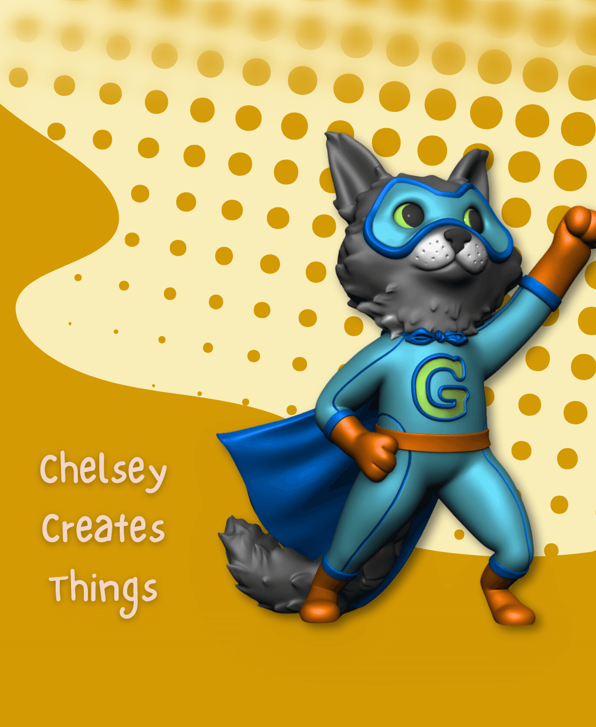 Comic Con Cat 3d model