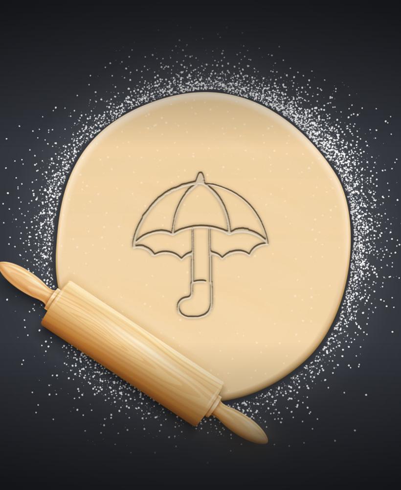 Umbrella Cookie Cutter, Biscuit Cutter 3d model