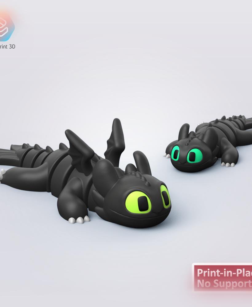 Flexi Black Dragon 3d model