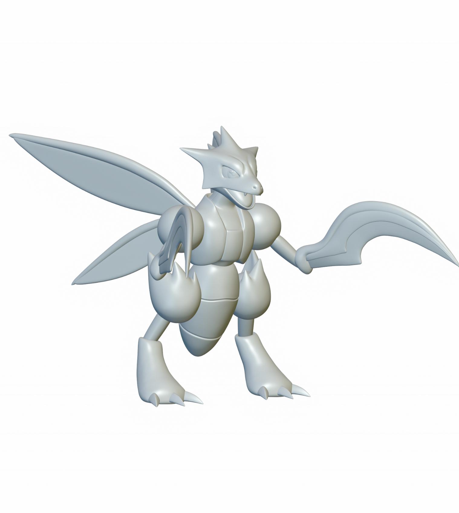 Pokemon Scyther #123 - Optimized for 3D Printing 3d model