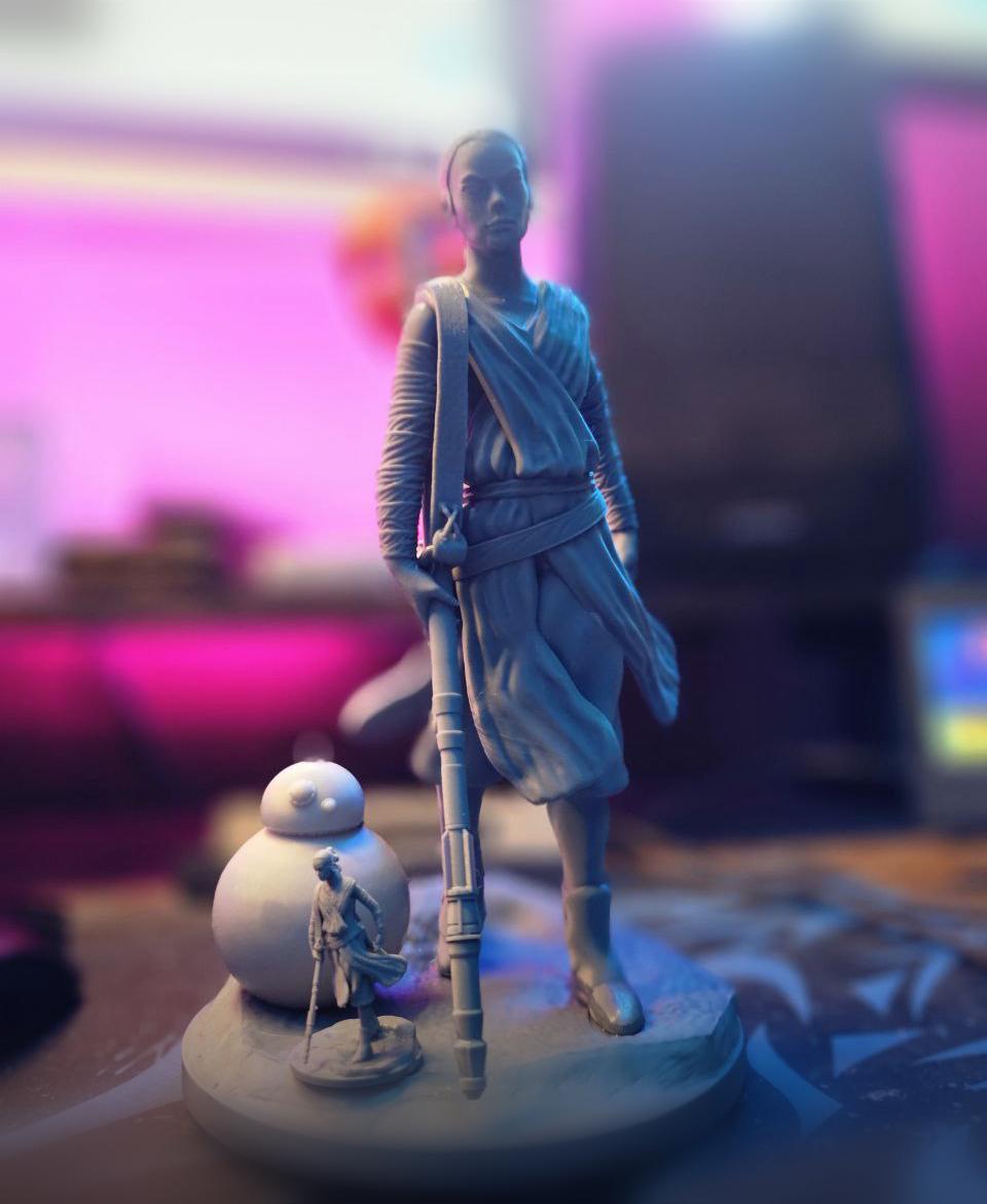 Fan Art Figure Star wars Rey Skywalker 3d model