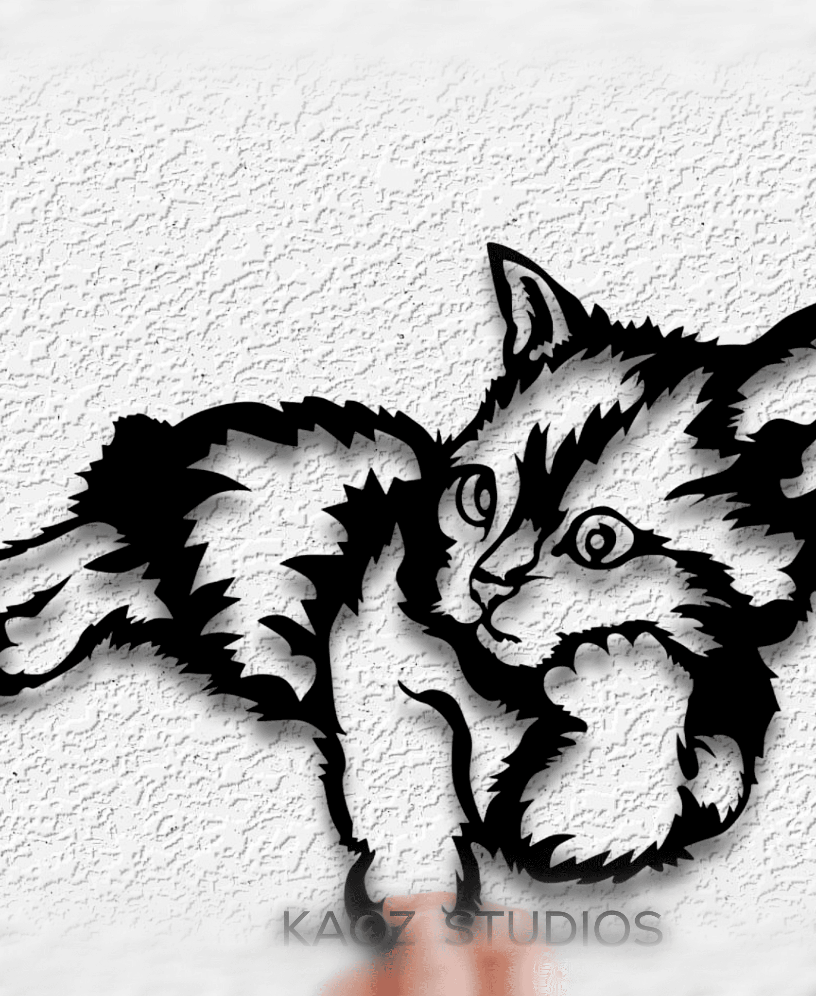 kitten wall art cat wall decor kitty decoration 3d model