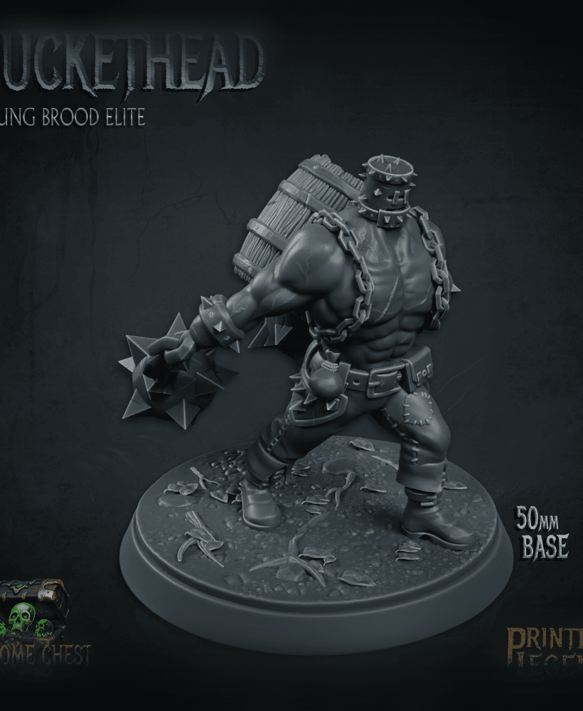 Buckethead 03 (50mm Base) 3d model