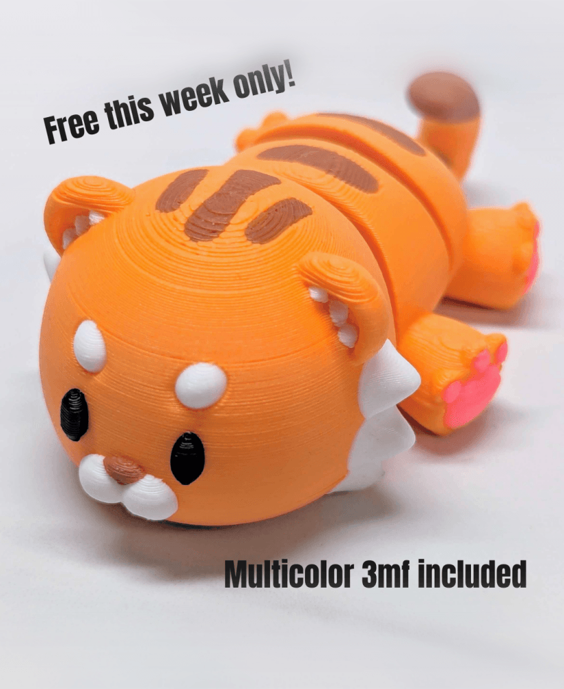Cute Articulated Tiger! 3d model