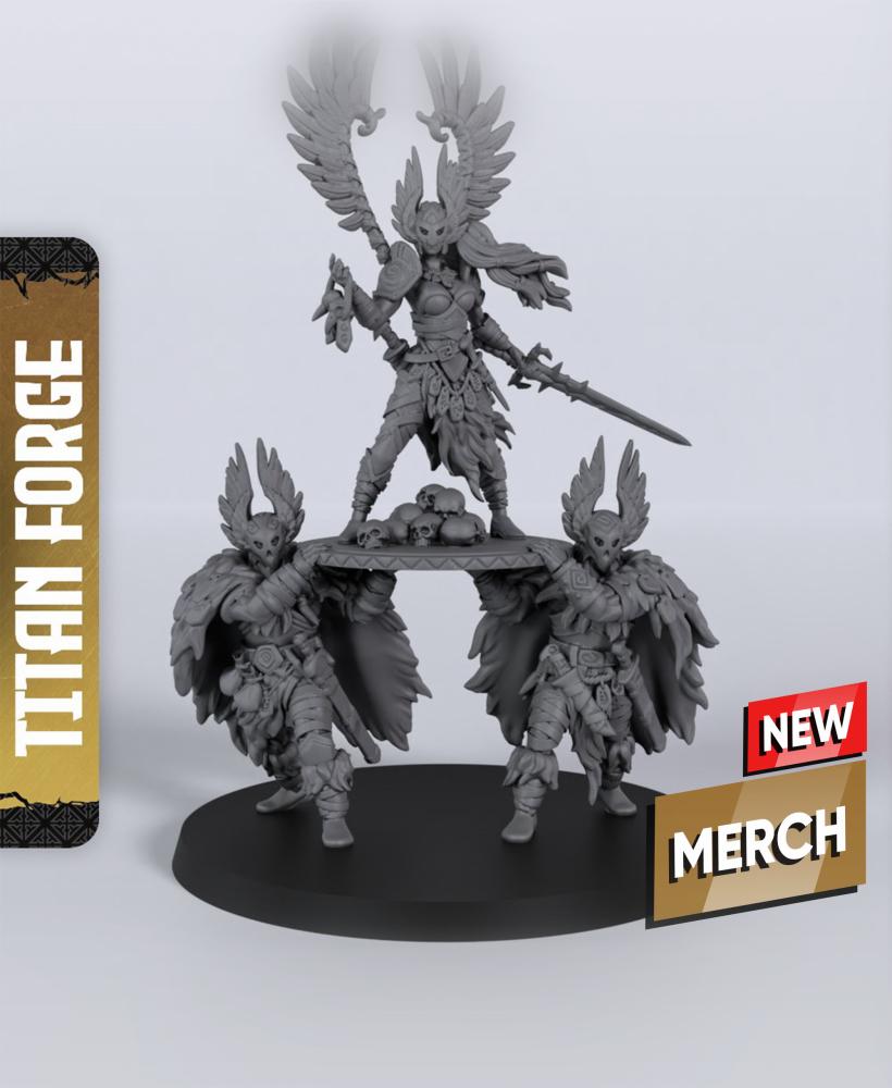 Vindicta Raid Queen - With Free Dragon Warhammer - 5e DnD Inspired for RPG and Wargamers 3d model