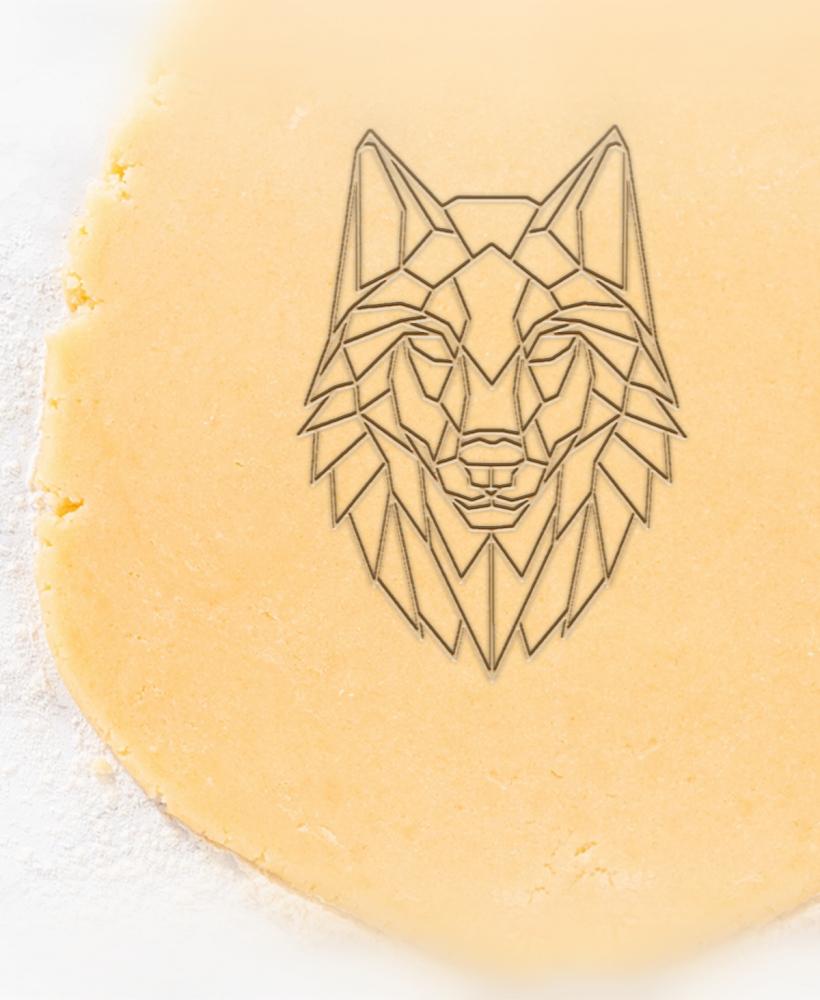 Geometric Wolf Cookie Cutter, Biscuit Cutter 3d model