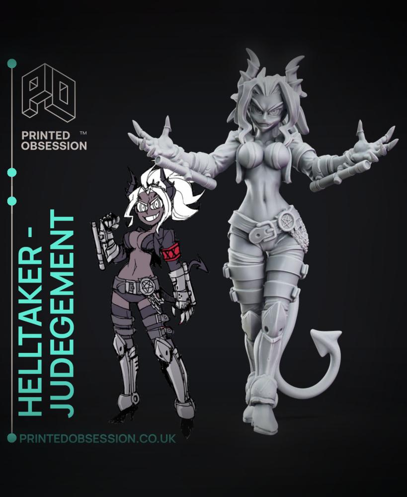 Helltaker - Judgement - 25cm - Fanart 3d model