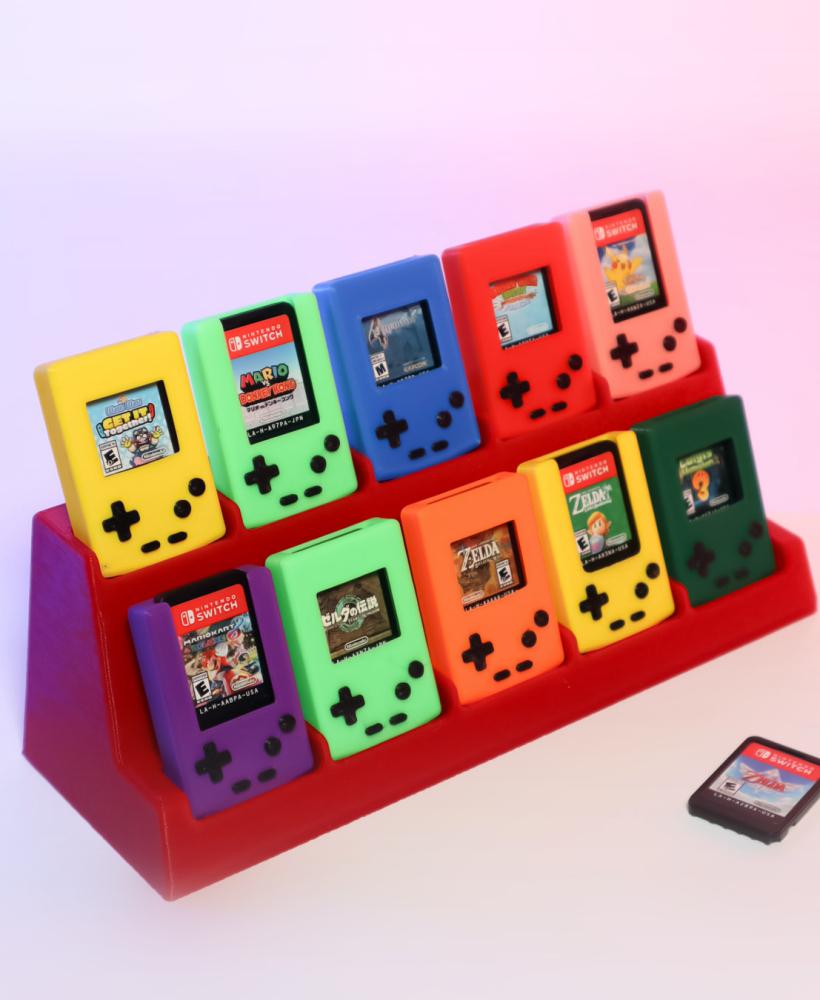 Mini Gameboy Case for Switch Game Cartridge – Display Tower (10) 3d model