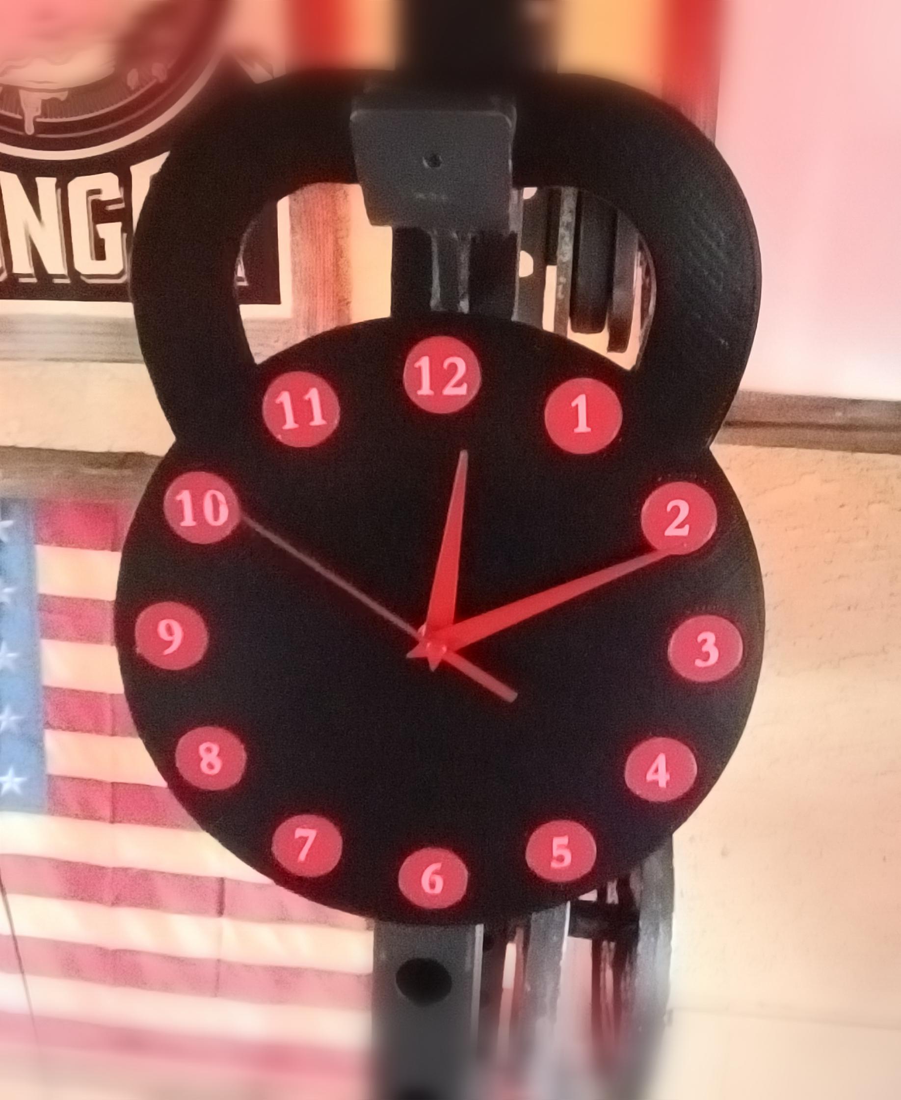 Kettlebell clock for homegym fitness  3d model
