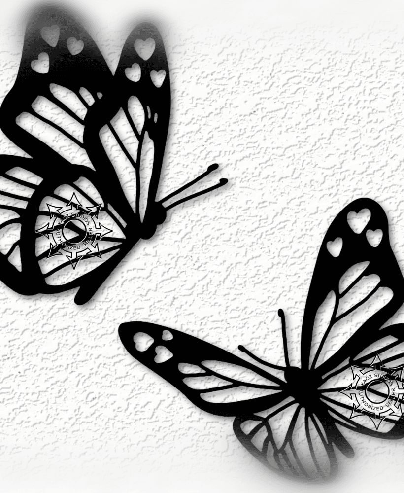 Butterflies wall art butterfly  garden decor 3d model