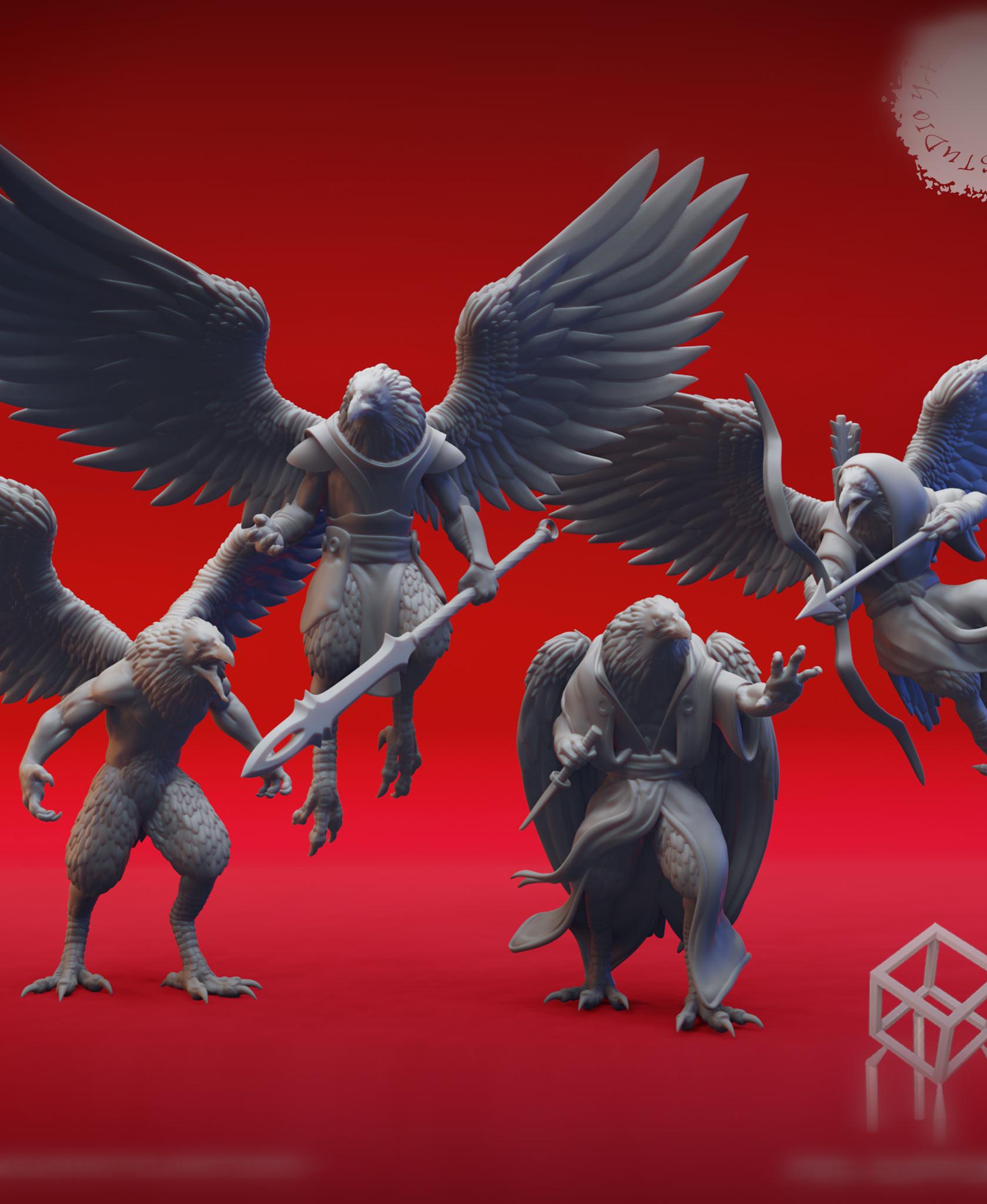 Kindness of Wereravens - Tabletop Miniatures (Pre-Supported) 3d model