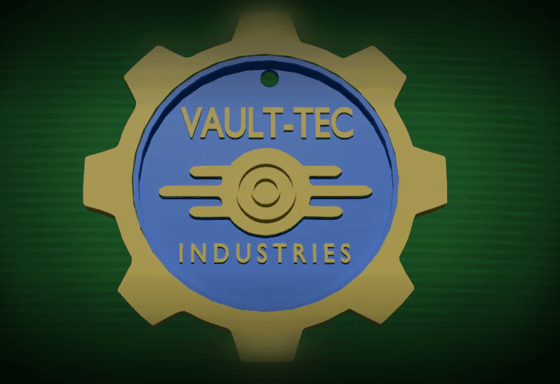 Vault-Tec Logo Keychain/Llavero 3d model