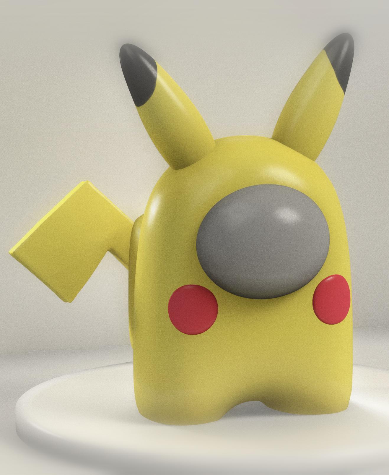 Pikachu - Among Us 3d model