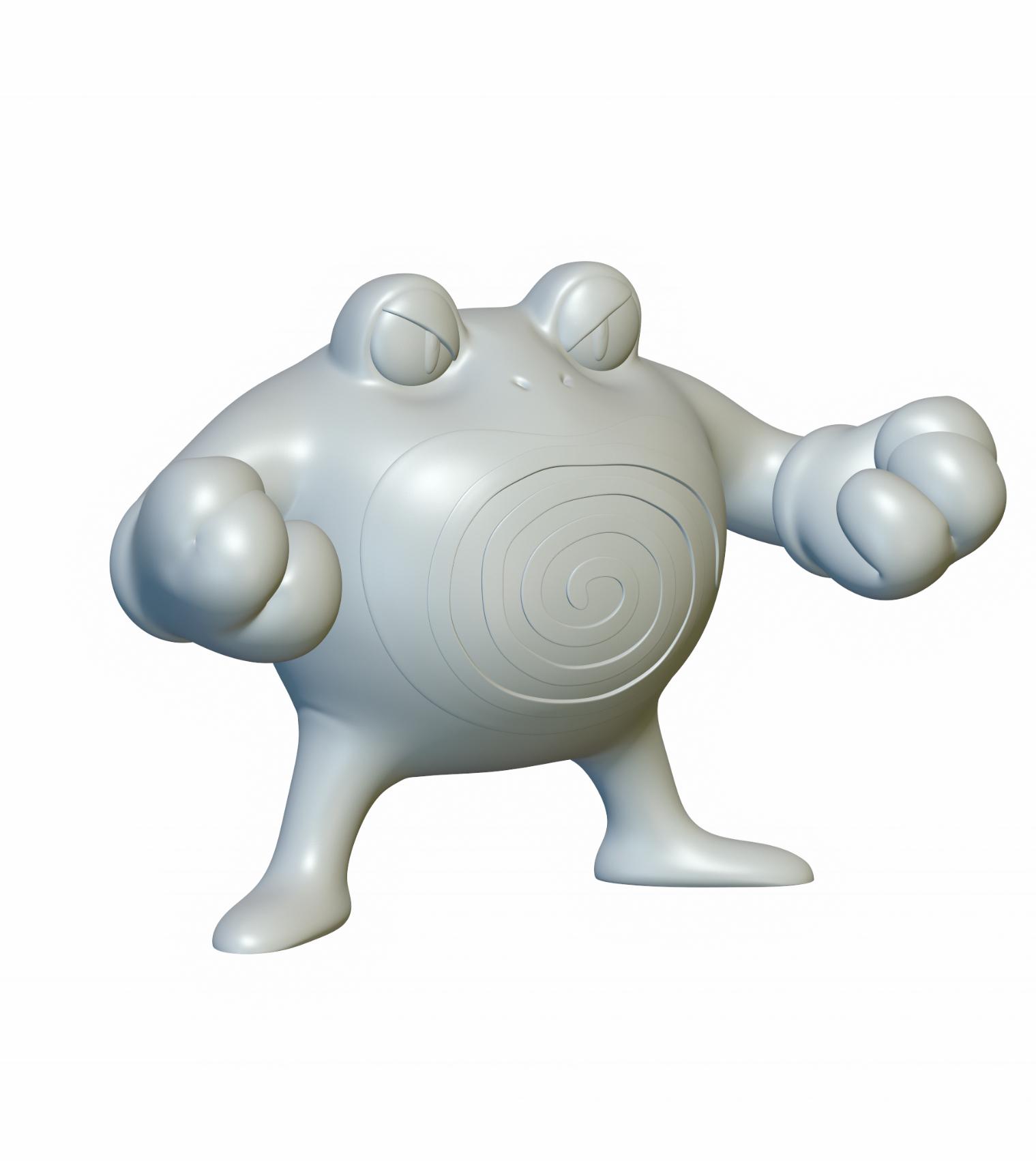 Pokemon Poliwrath #62 - Optimized for 3D Printing 3d model