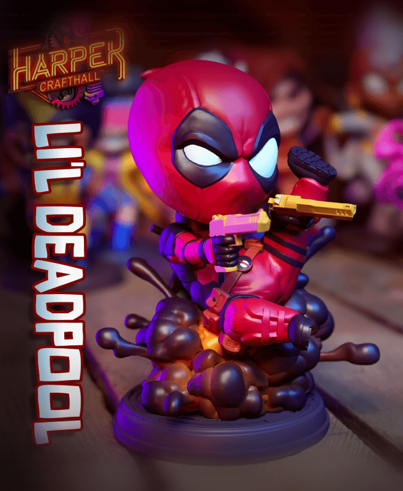 Li'l Deadpool - Collectable Fanart Figure 3d model