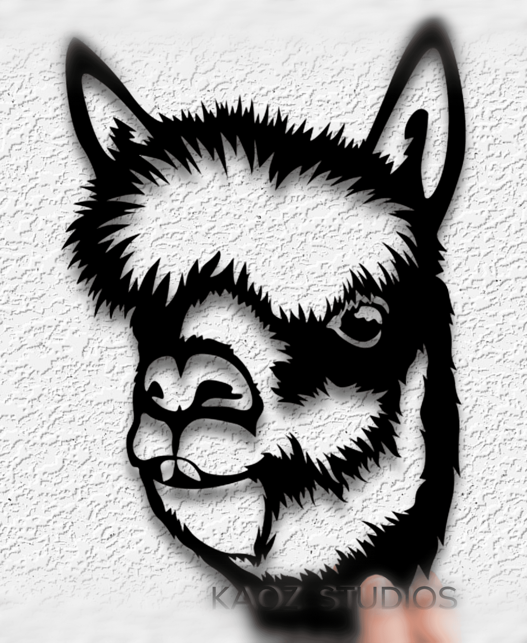 llama wall art alpaca wall decor fortnite decoration 3d model