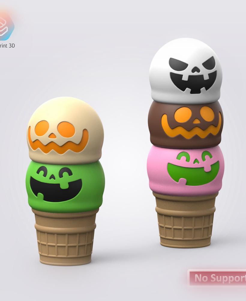 Halloween Pumpkin Ice Cream 3d model