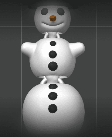 Flexi Snowman (No Supports) 3d model
