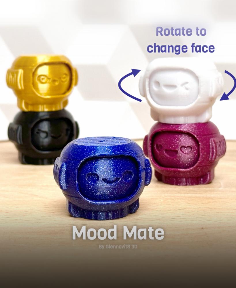 Mood Mate (XYZ Calibration - Print-in-place cube alternative + mood changer!) 3d model