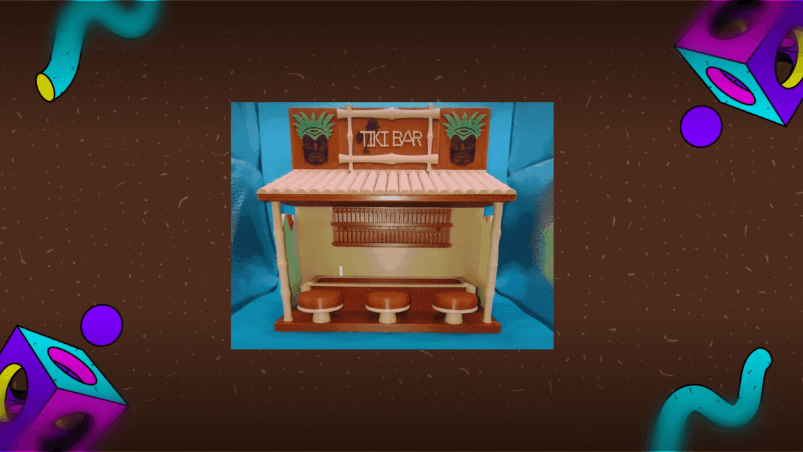 Tiki Bar Bird Feeder 3d model