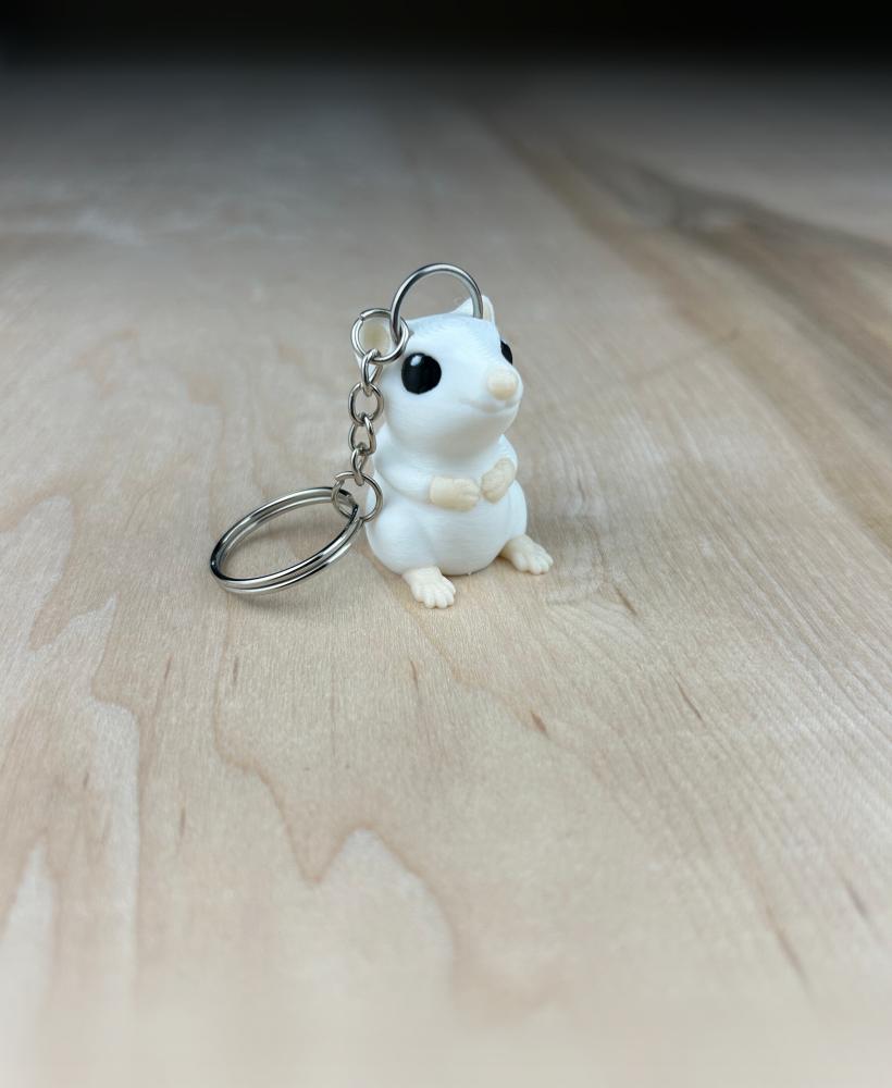 Rat Sitting Up Keychain 3d model