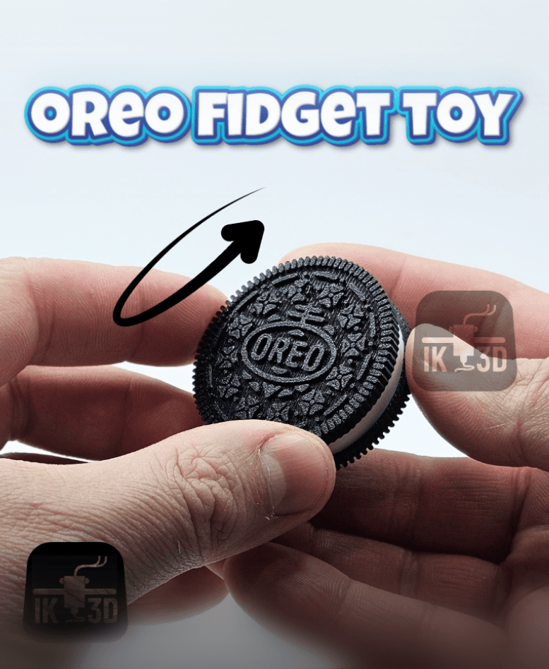 Oreo Cookie Magnetic Fidget Toy 3d model