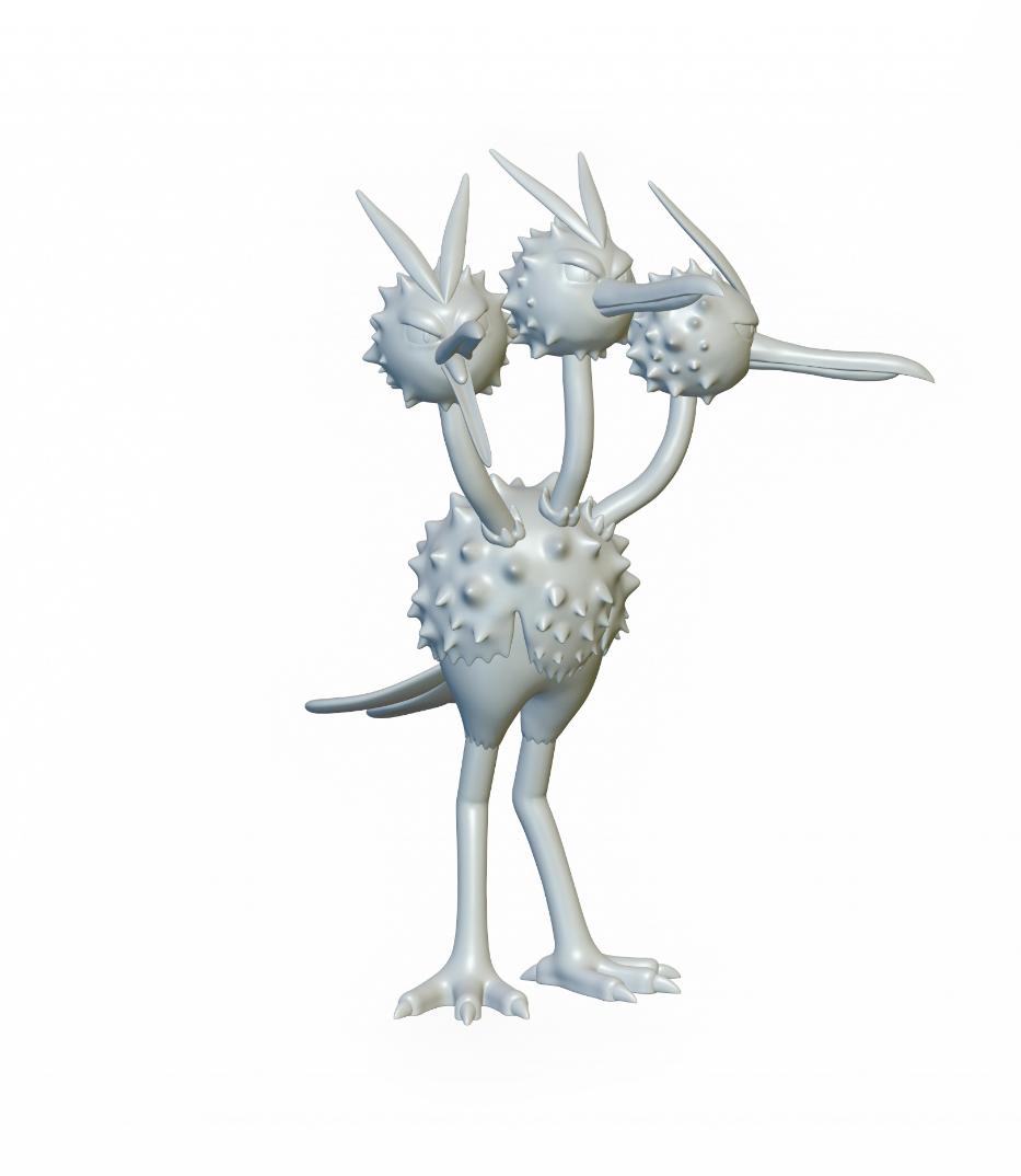 Pokemon Dodrio #85 - Optimized for 3D Printing 3d model