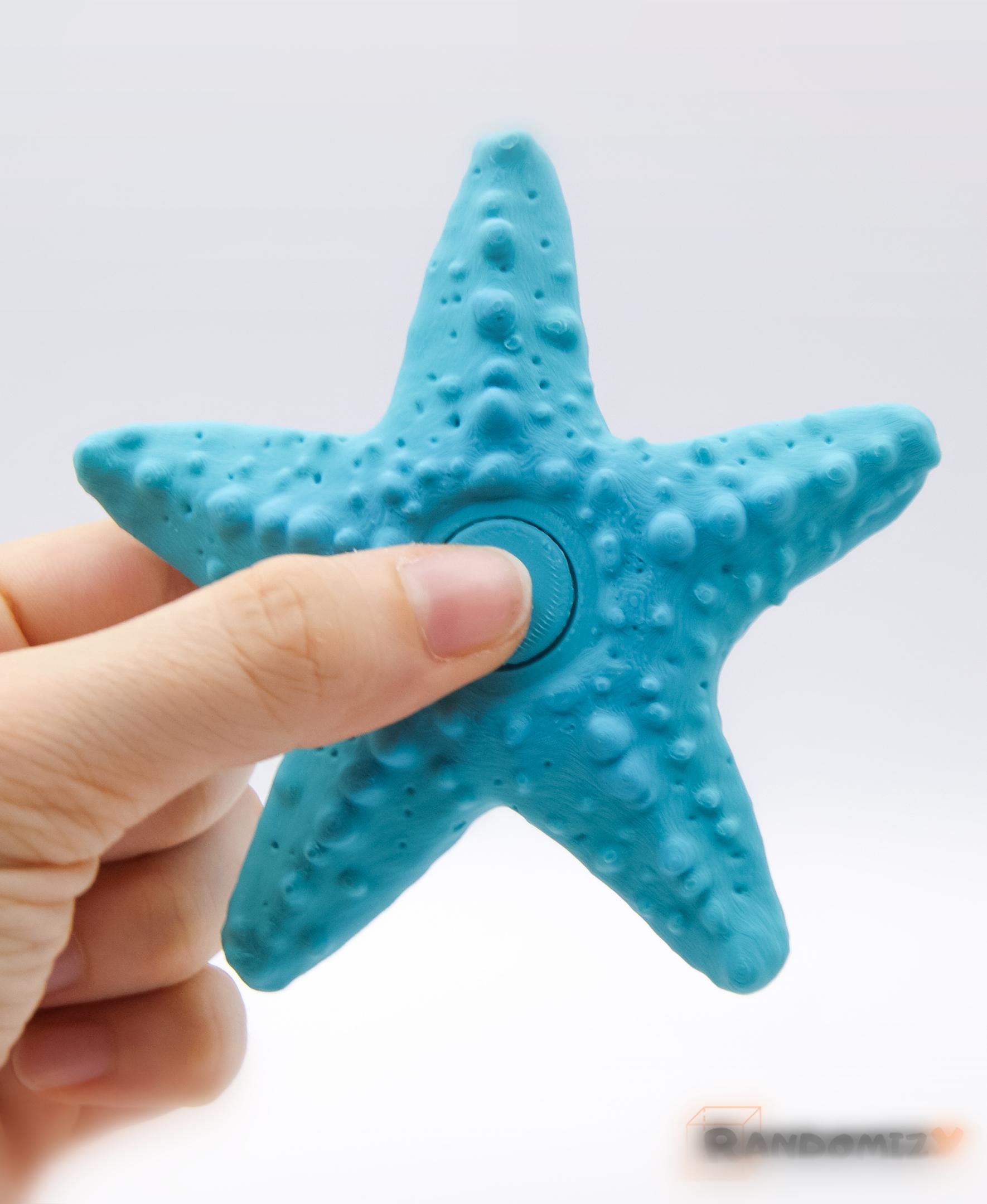 Starfish Fidget Spinner (Wide) 3d model