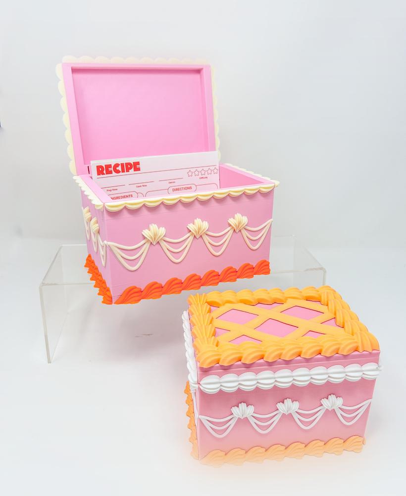 Vintage Cake Recipe Box - Kitsch Container or Jewelry Box 3d model