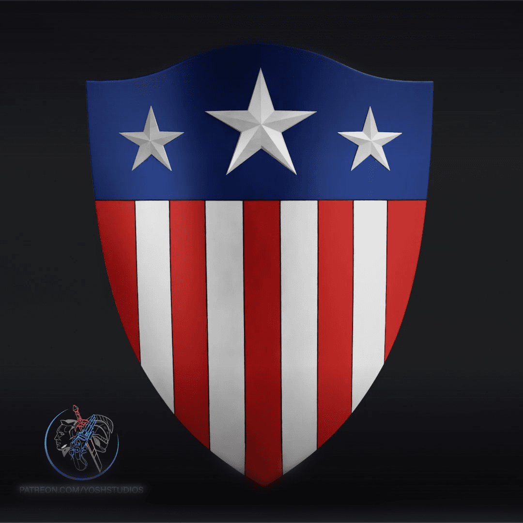 WW2 Captain America Shield 3D Print File STL 3d model
