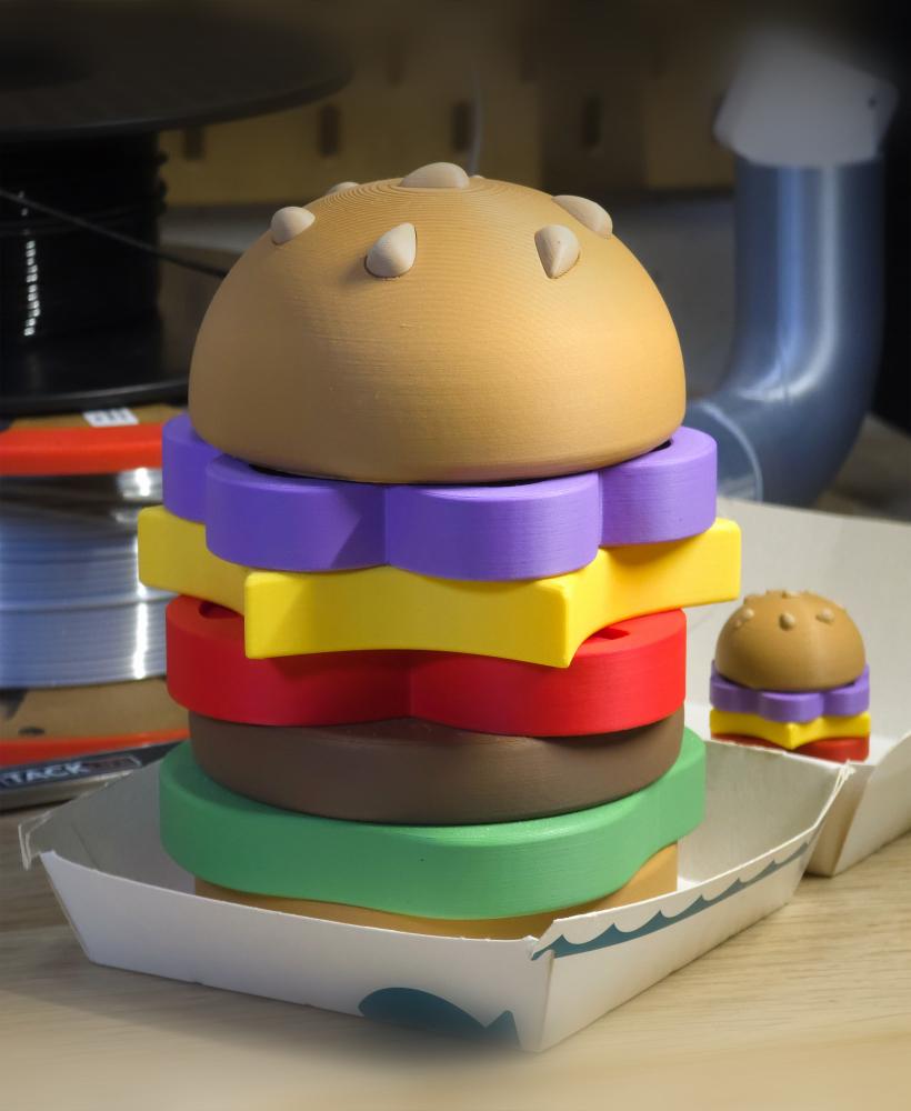 Modular Spinning Burger - Big & Medium 3d model