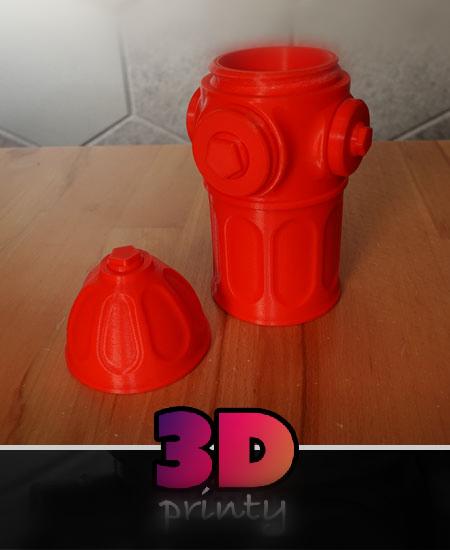Screw Top Fire Hydrant Container 3d model