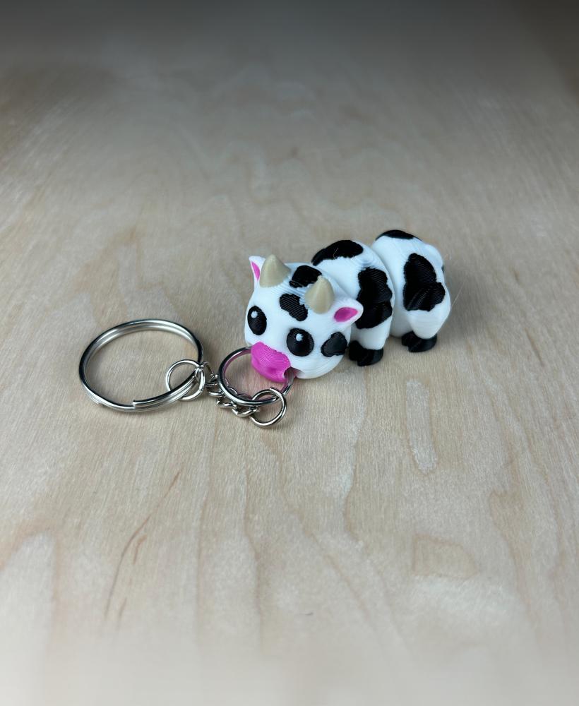 Cow with two joints Keychain 3d model