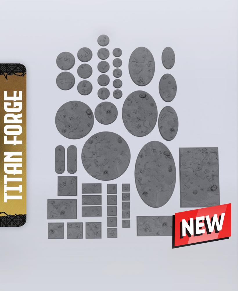 Ogre Pirates Bases - With Free Dragon Warhammer - 5e DnD Inspired for RPG and Wargamers 3d model